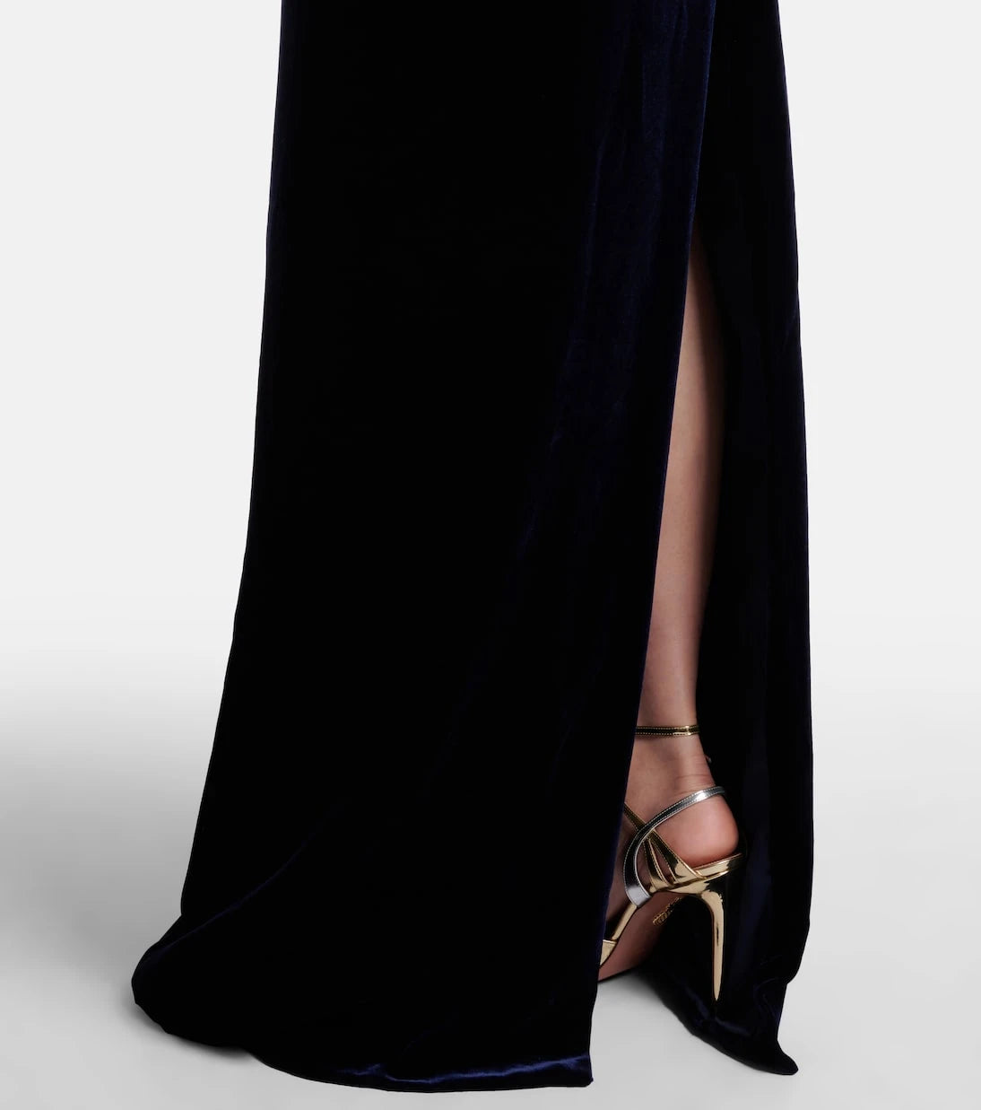 Costarellos - Crystal-embellished velvet gown