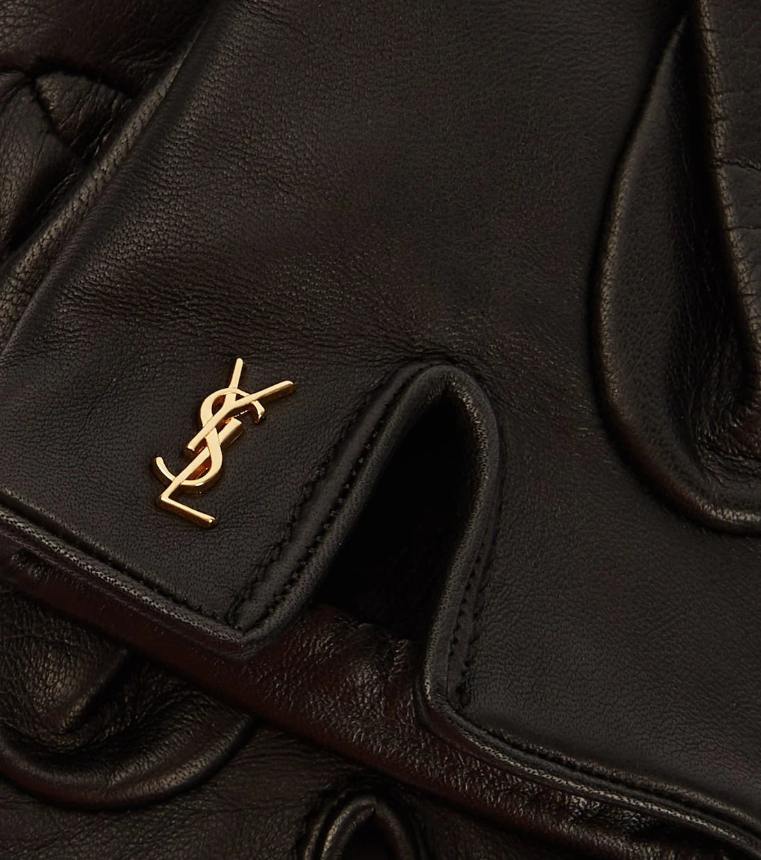 Saint Laurent - Cassandre leather gloves