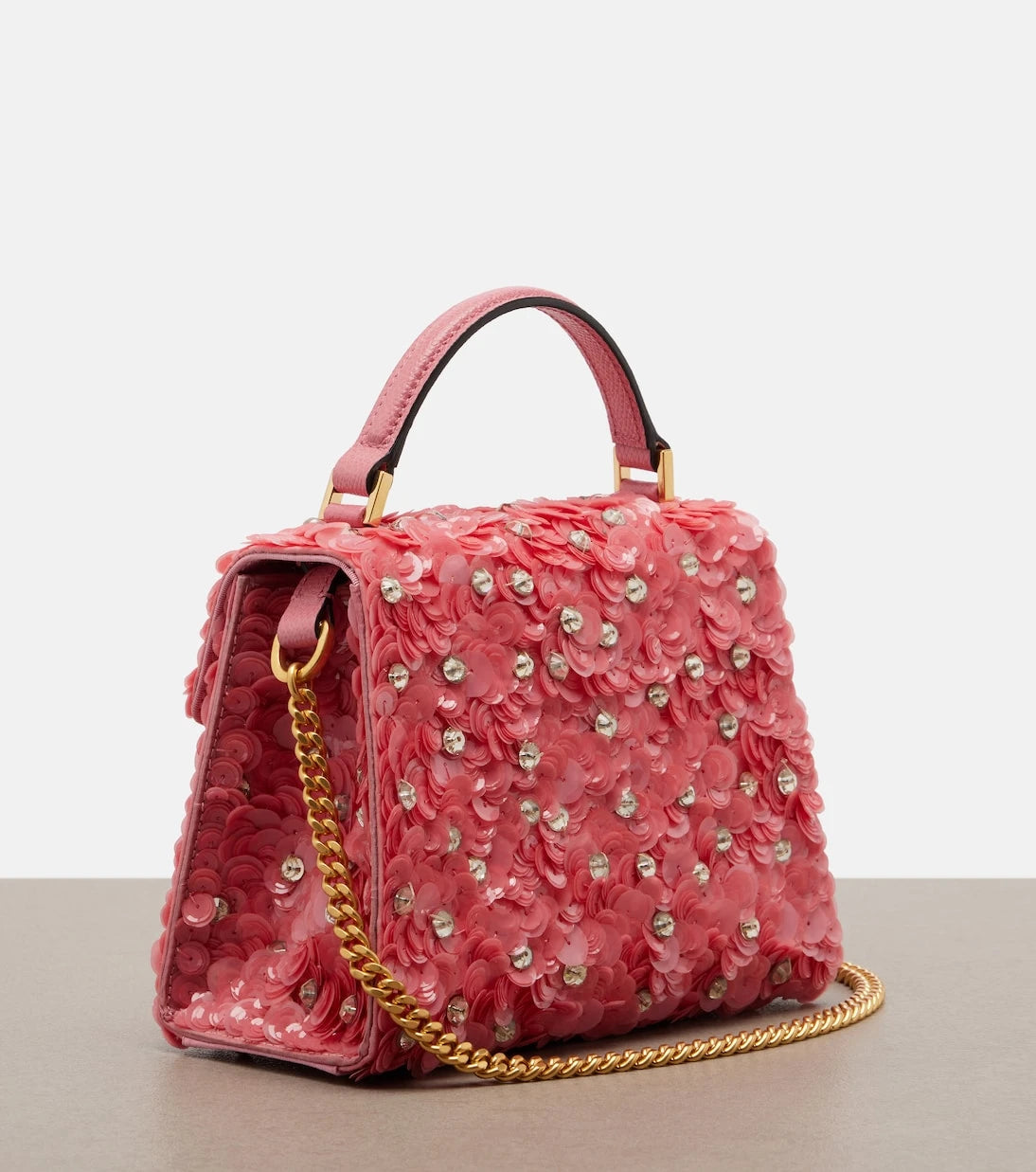 Valentino Garavani - VSling Mini sequined top-handle bag