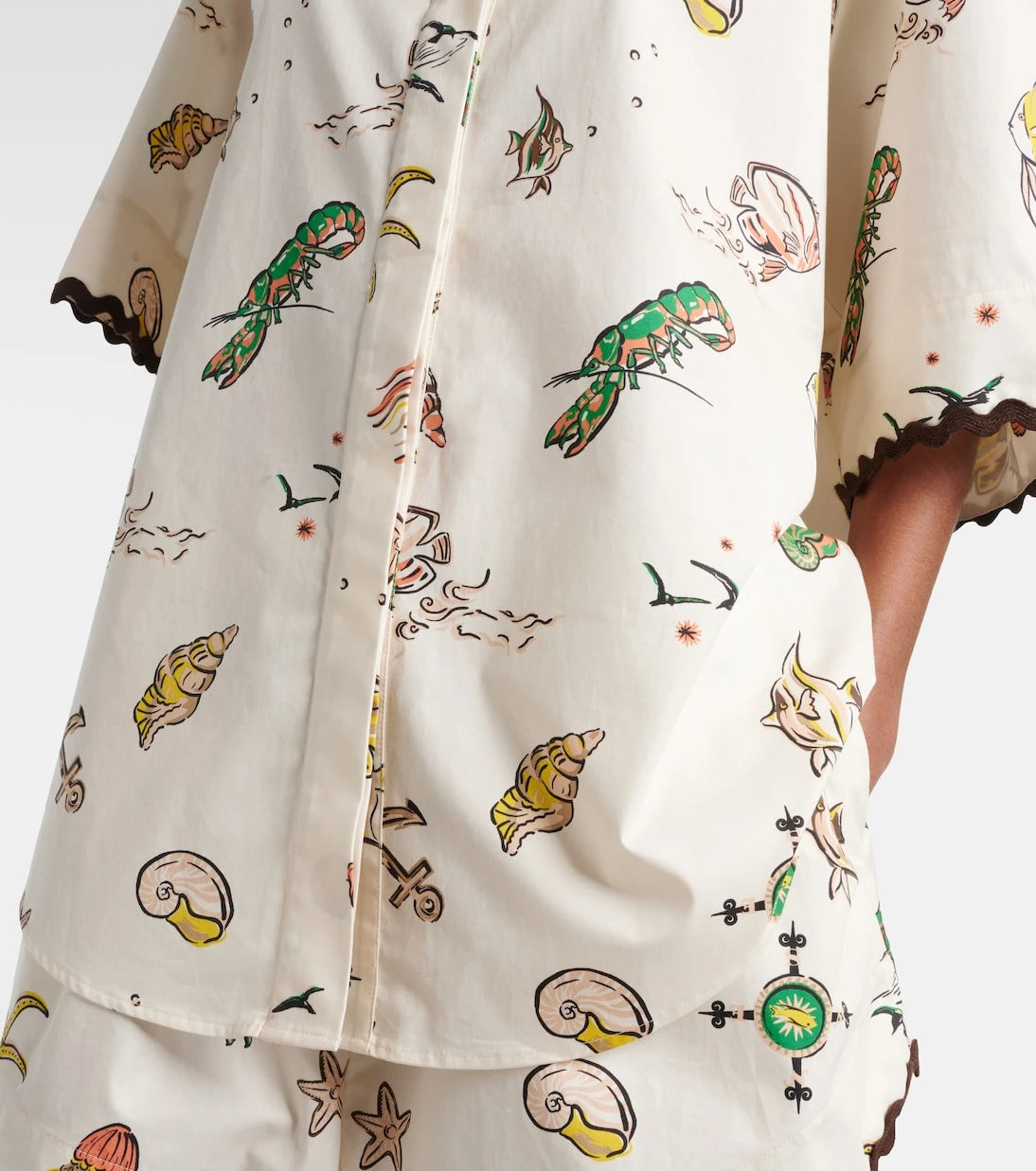 Alémais - Printed oversized cotton shirt
