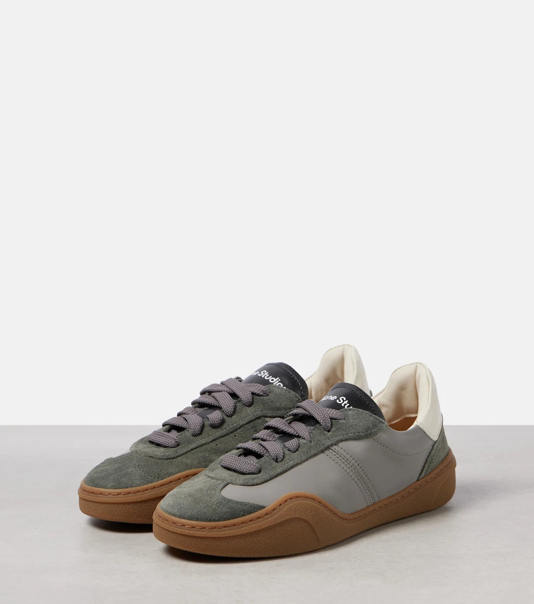 Acne Studios - Bars suede and leather sneakers