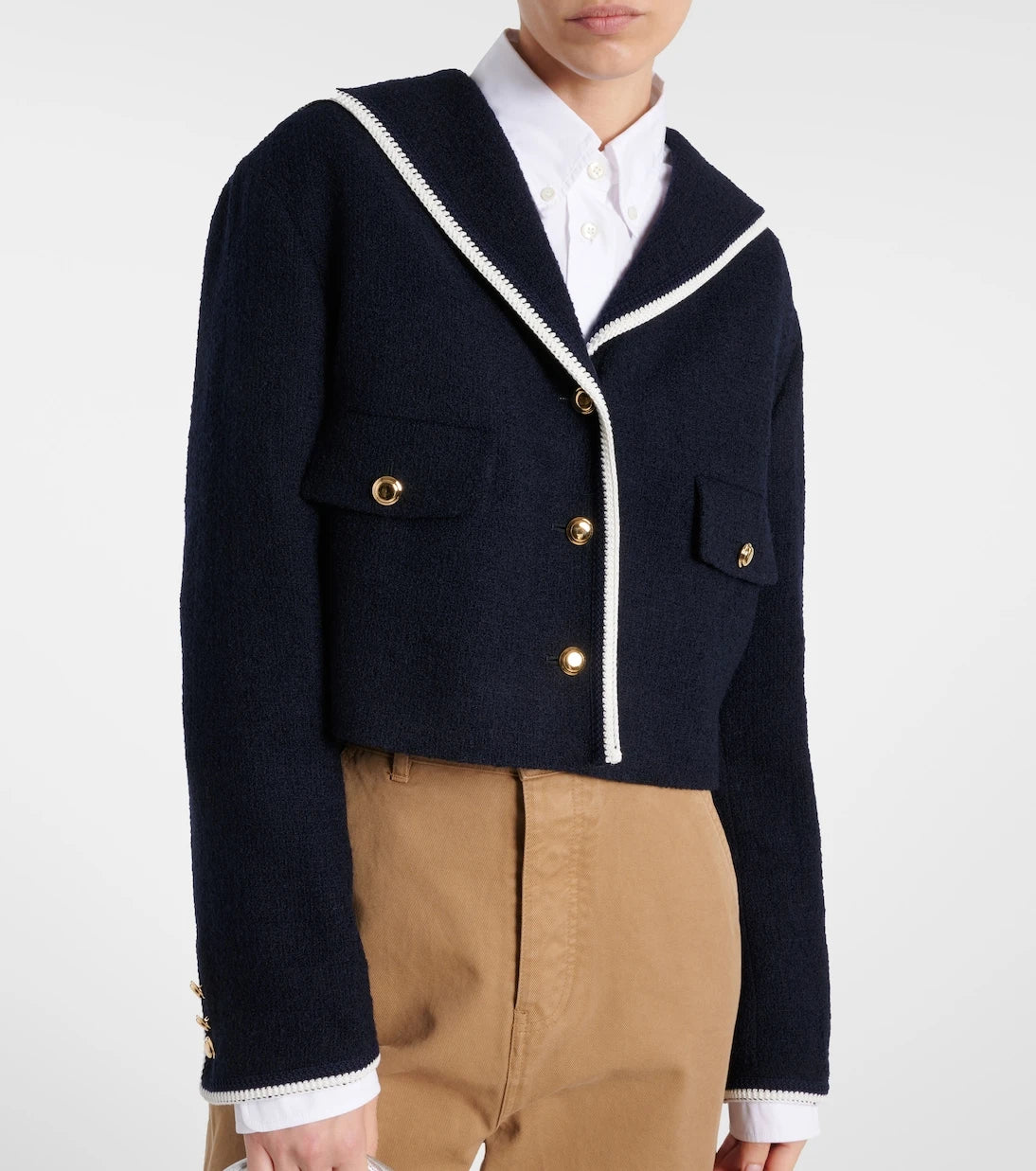 Miu Miu - Cropped wool-blend tweed jacket