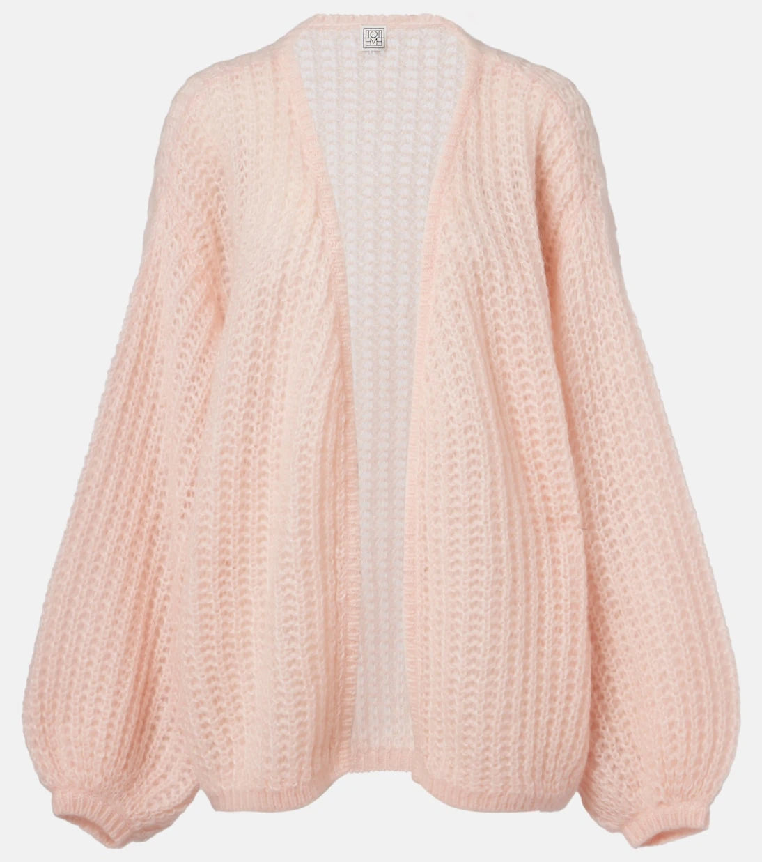 Toteme - Open-knit oversized mohair-blend cardigan
