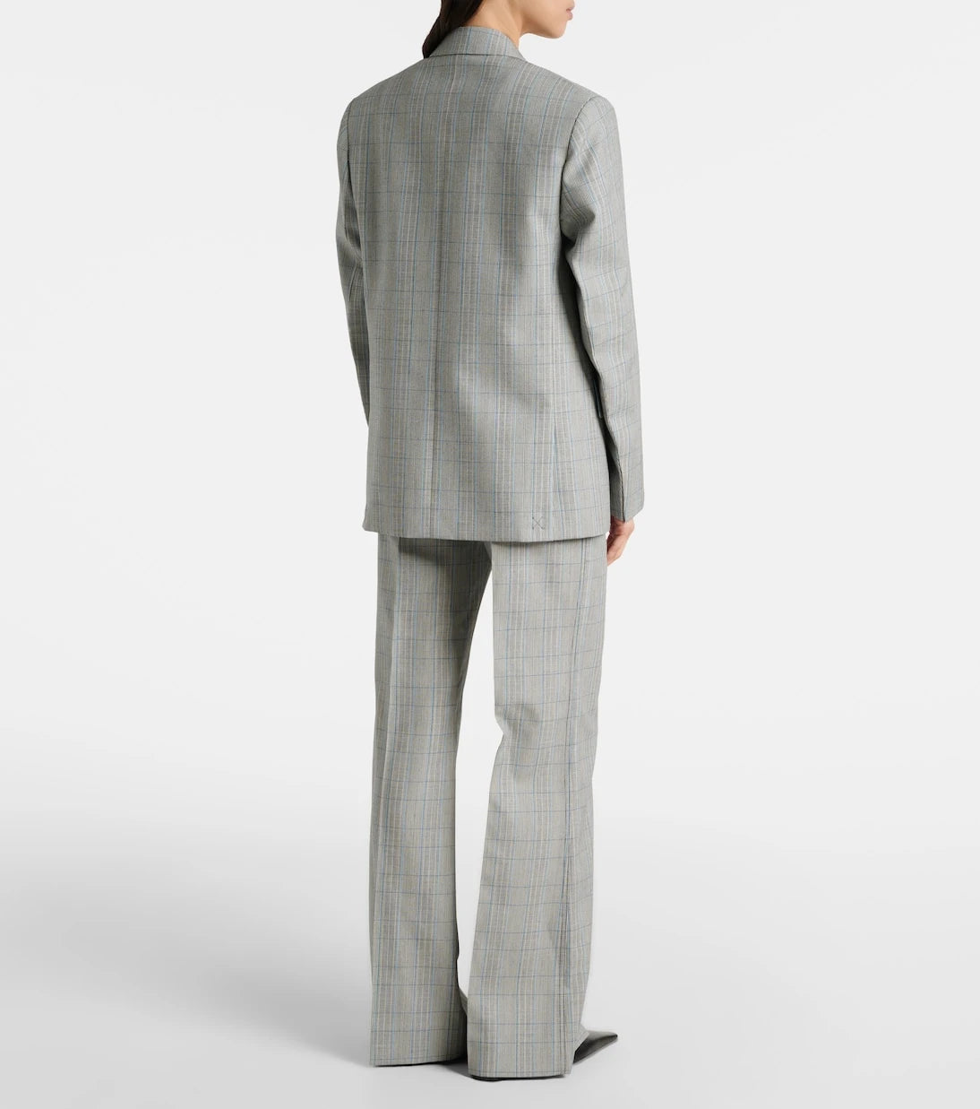 Victoria Beckham - Checked virgin wool straight pants