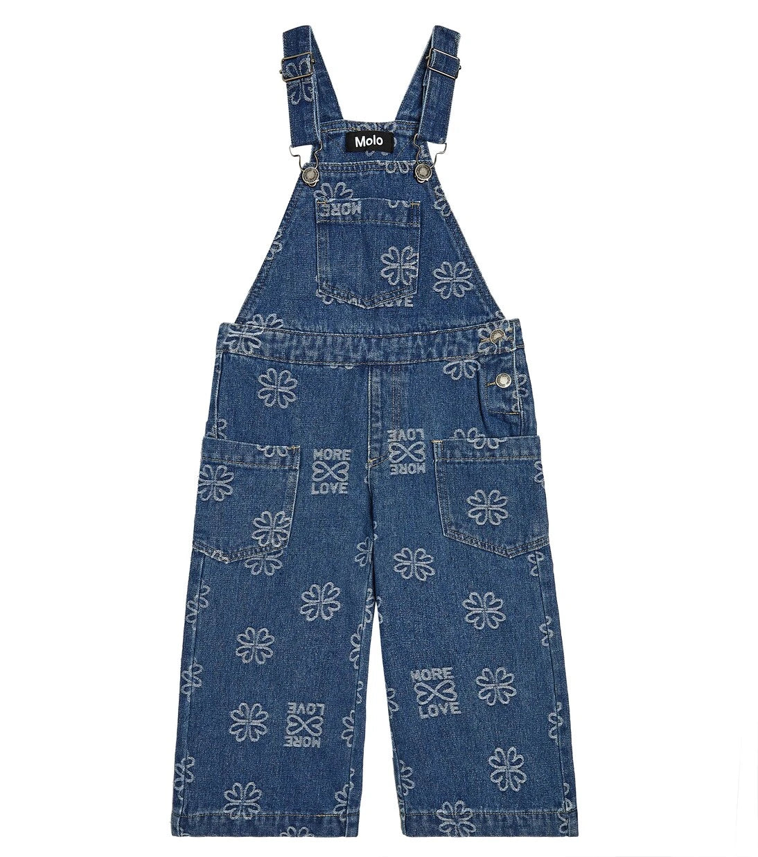 Molo - Amber embroidered denim overalls