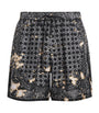 AMIRI Silk Bleached Bandana Print Shorts