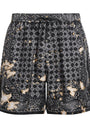 AMIRI Silk Bleached Bandana Print Shorts