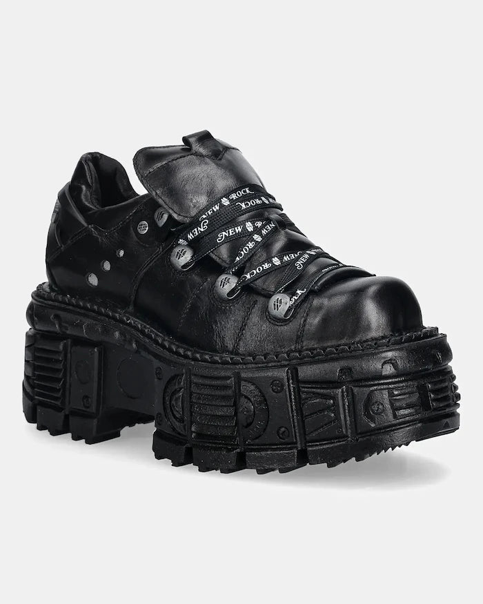 Кожени маратонки New Rock ITALI NEGRO, TANK NE