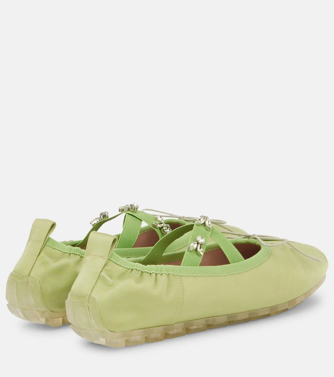 Simone Rocha - Grip embellished satin ballet flats