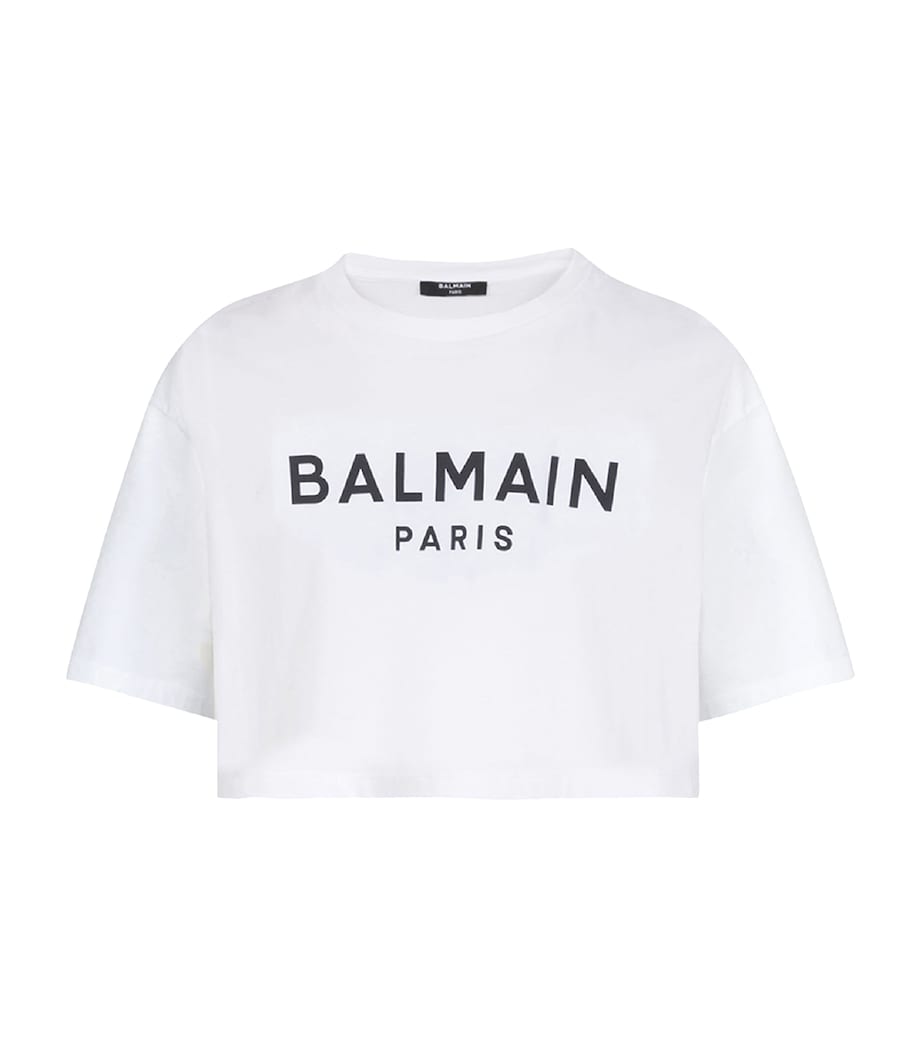 White Cropped Logo T-Shirt