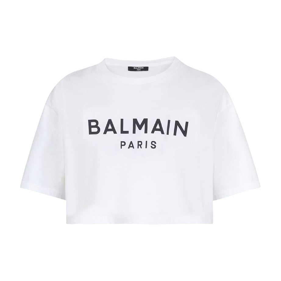 White Cropped Logo T-Shirt