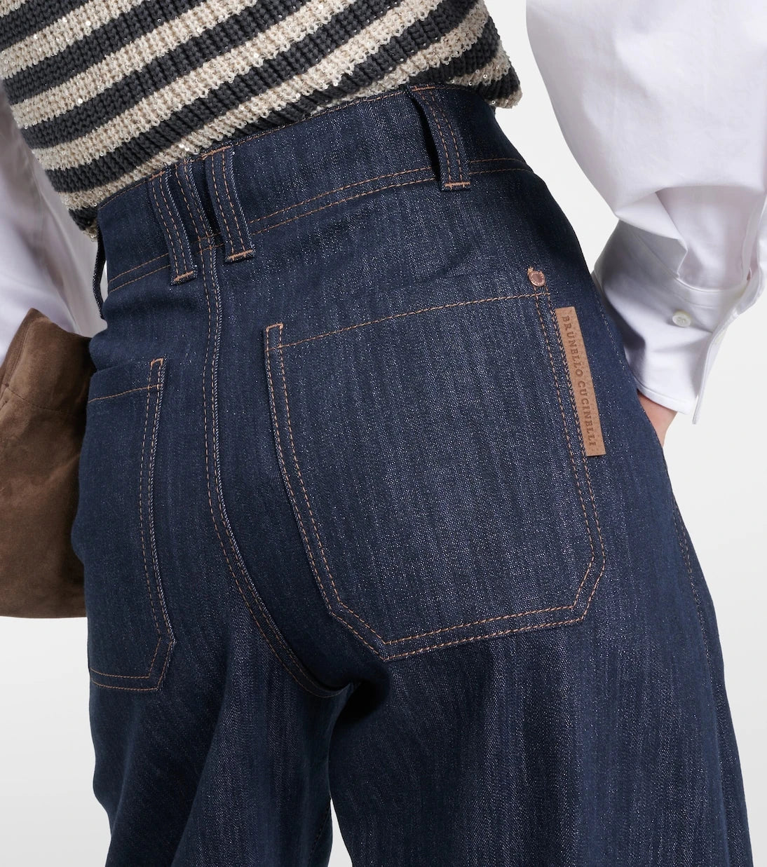 Brunello Cucinelli - High-rise wide-leg jeans