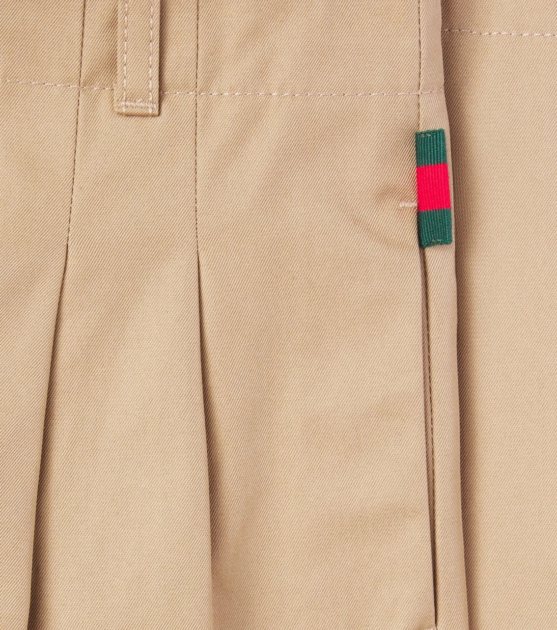 Gucci Kids - بنطال من قطن التويل بتطريز ويب سترايب