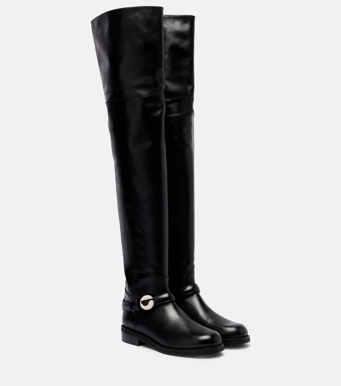 Coperni - Logo leather over-the-knee boots