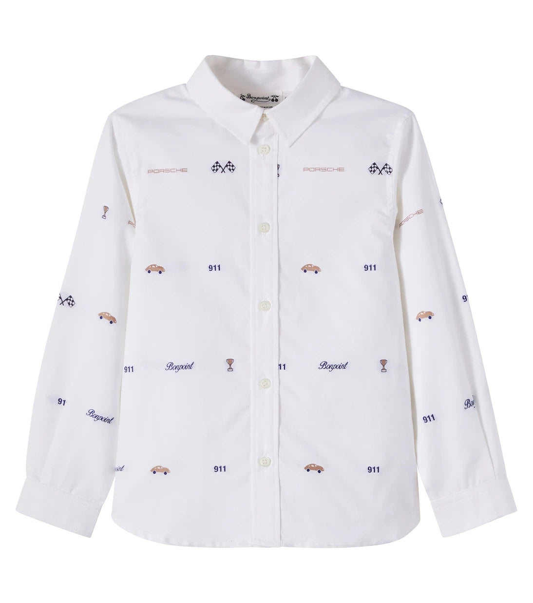 Bonpoint - x Porsche Daho cotton jacquard shirt