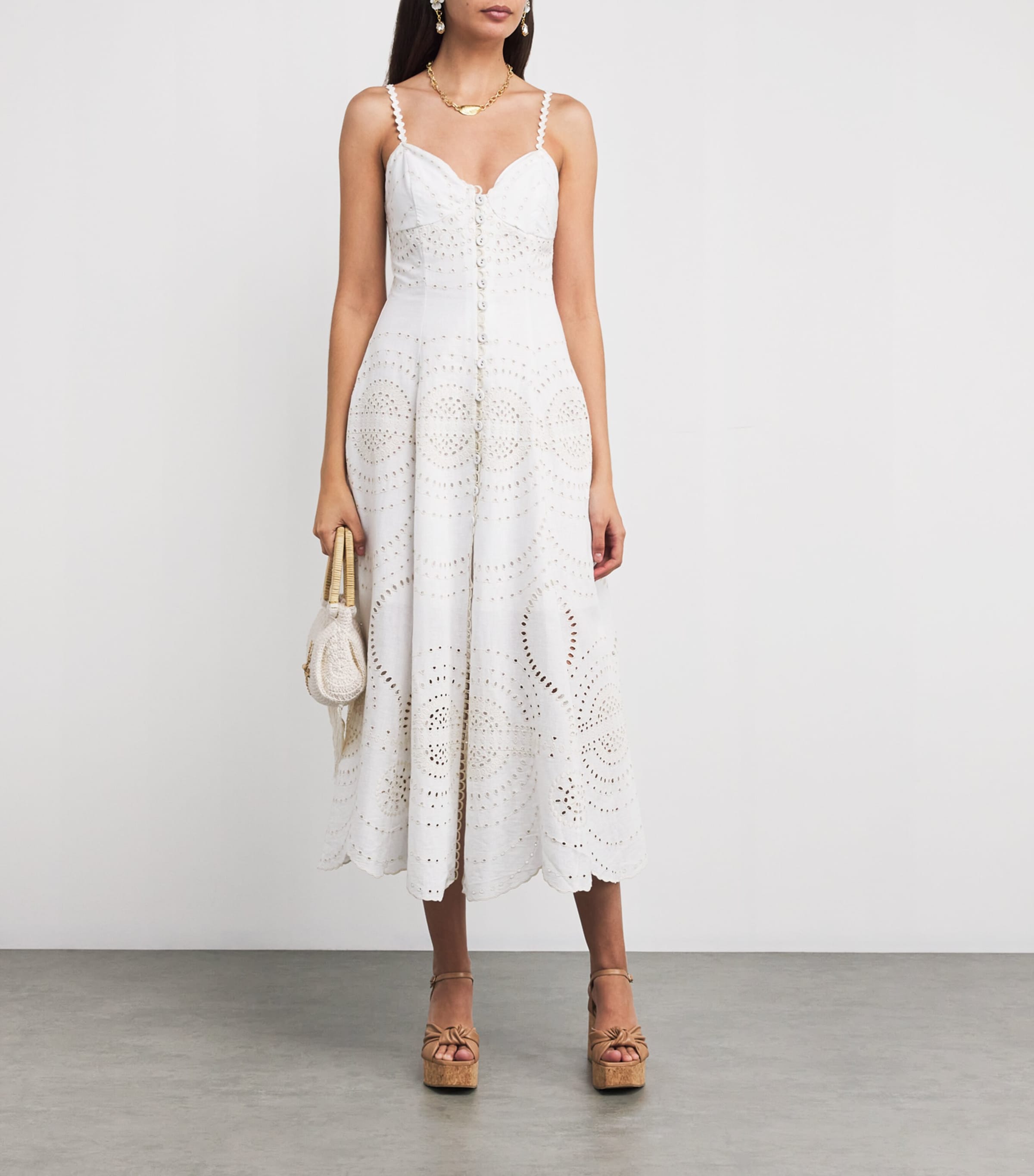 Broderie Anglaise Catta Maxi Dress IVORY NELï¿½M