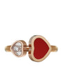 Rose Gold and Diamond Happy Hearts Ring