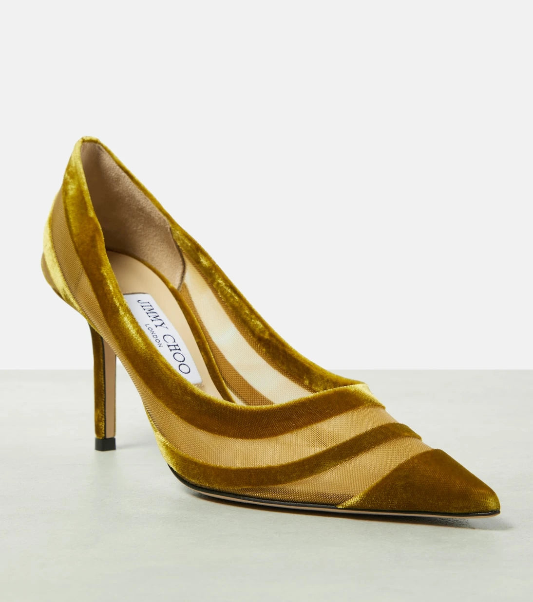 Jimmy Choo - Love 85 velvet-trimmed pumps