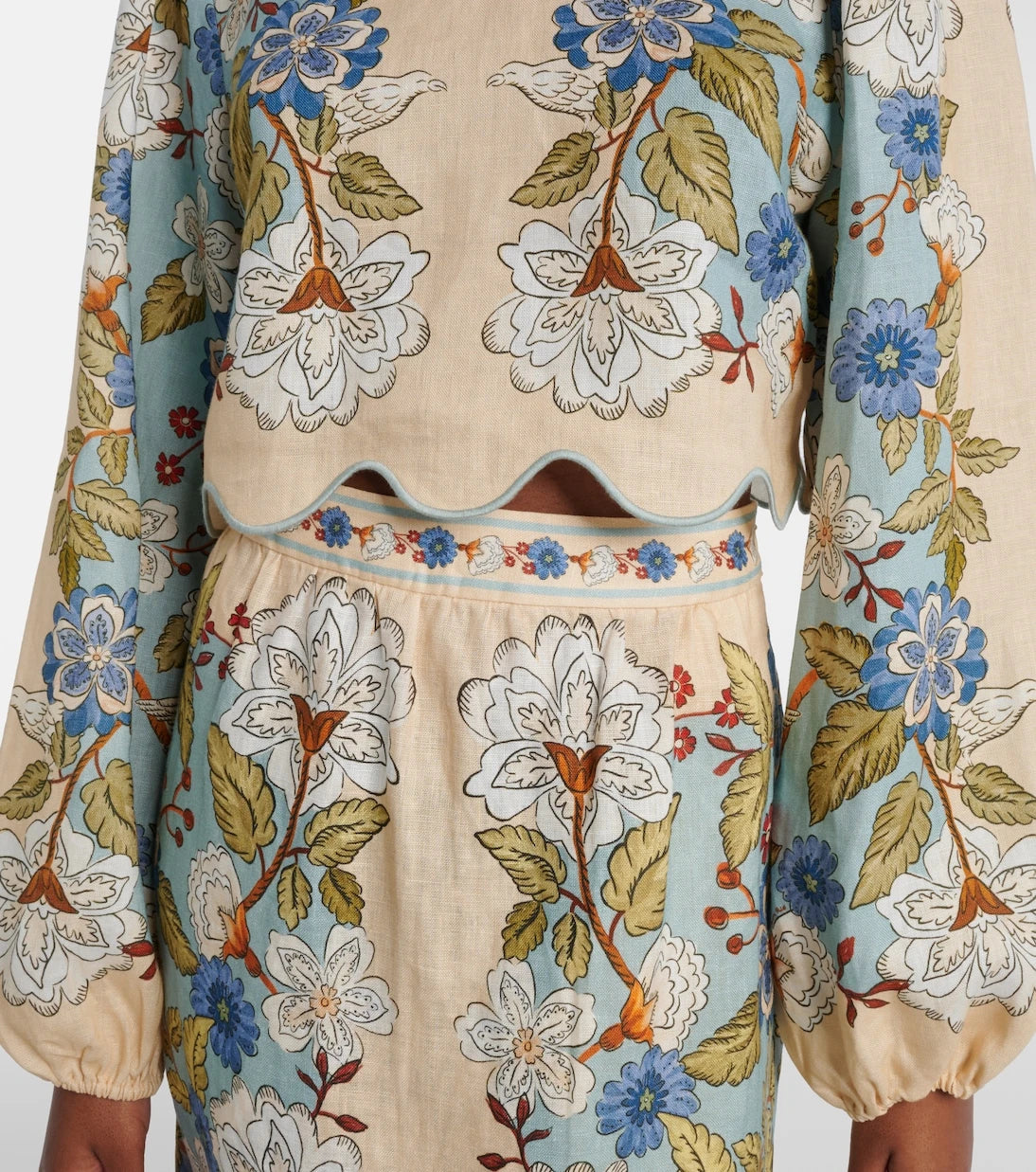 Farm Rio - Floral linen blouse