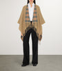 Burberry Beige Wool Reversible Check Cape