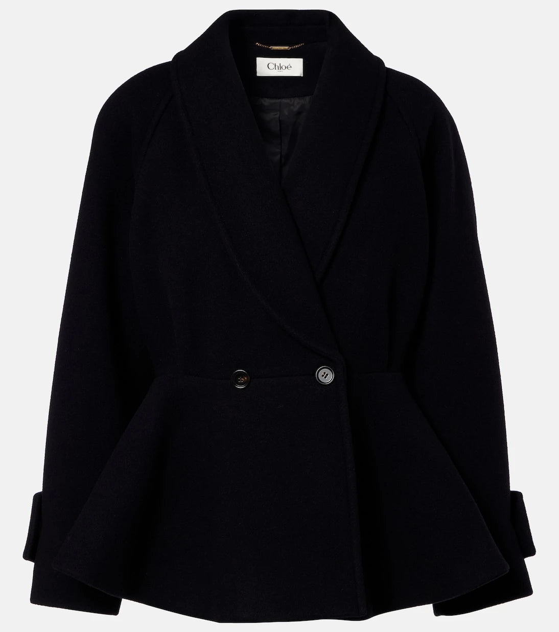 Chloé - Peplum wool-blend coat