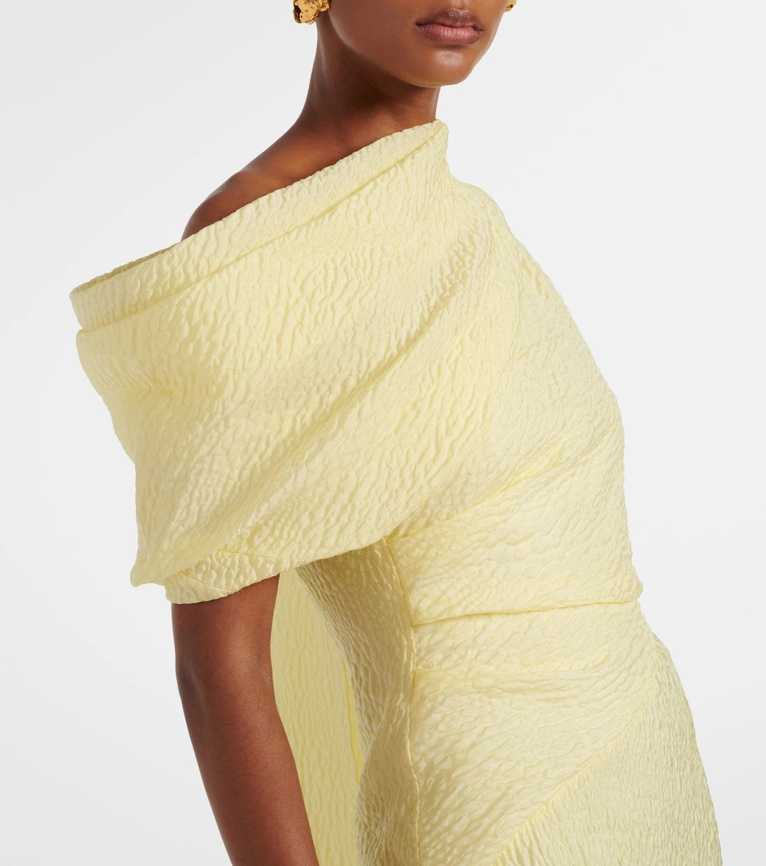 Roksanda - Maite caped cloqué midi dress