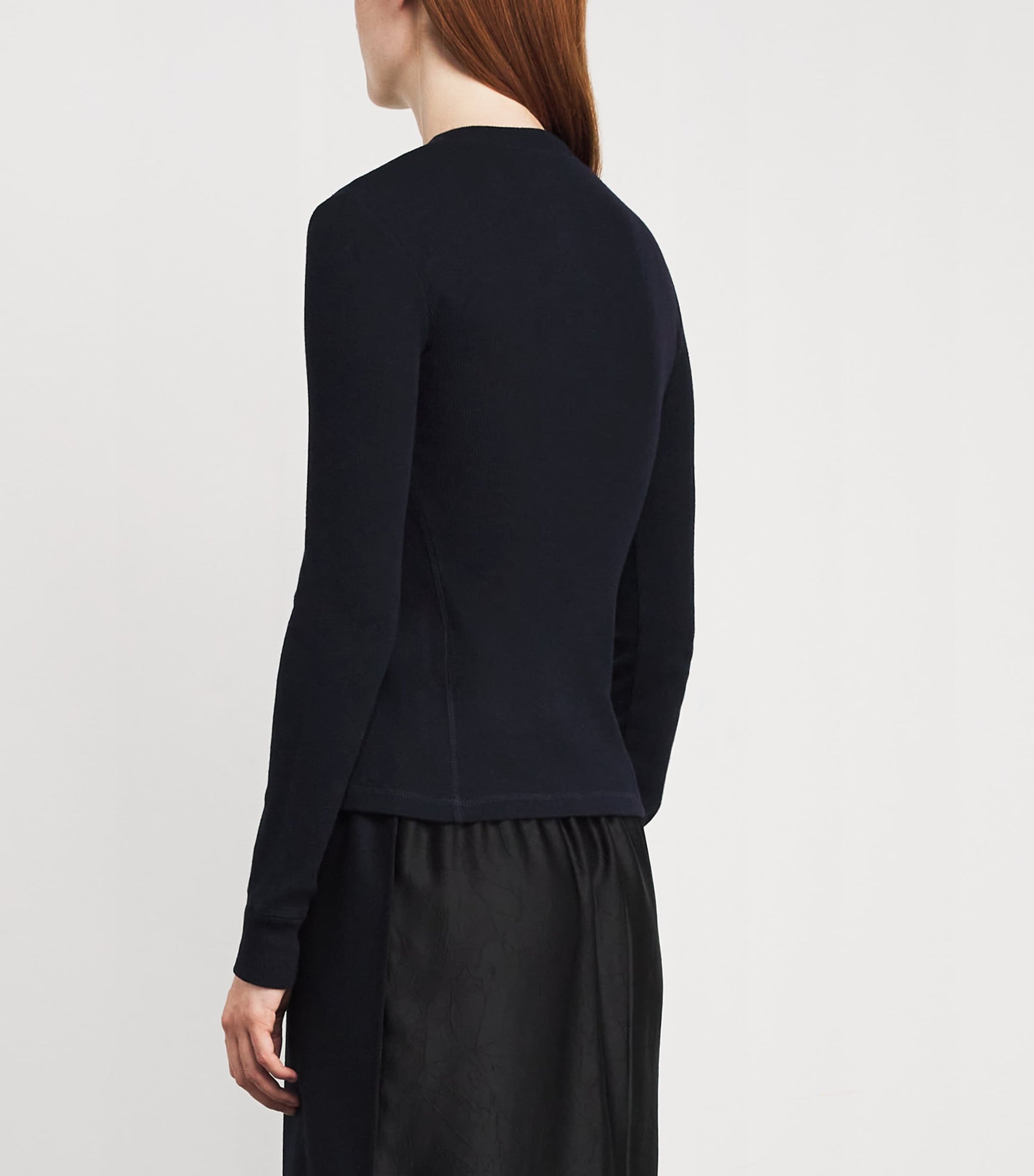 MAX&Co. Blue Long-Sleeve Henley Top