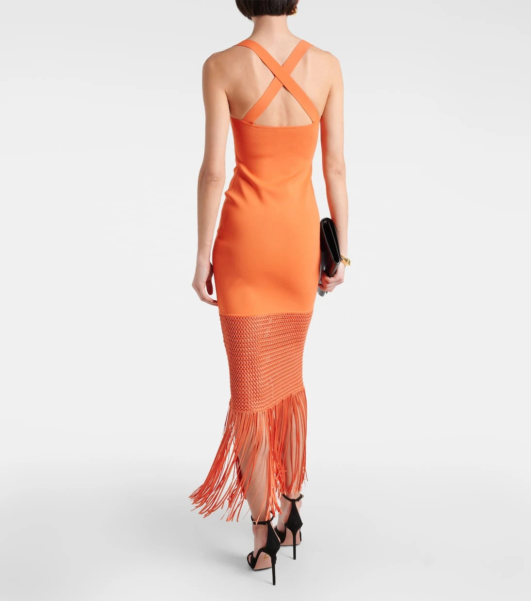 Galvan - Fringed midi dress