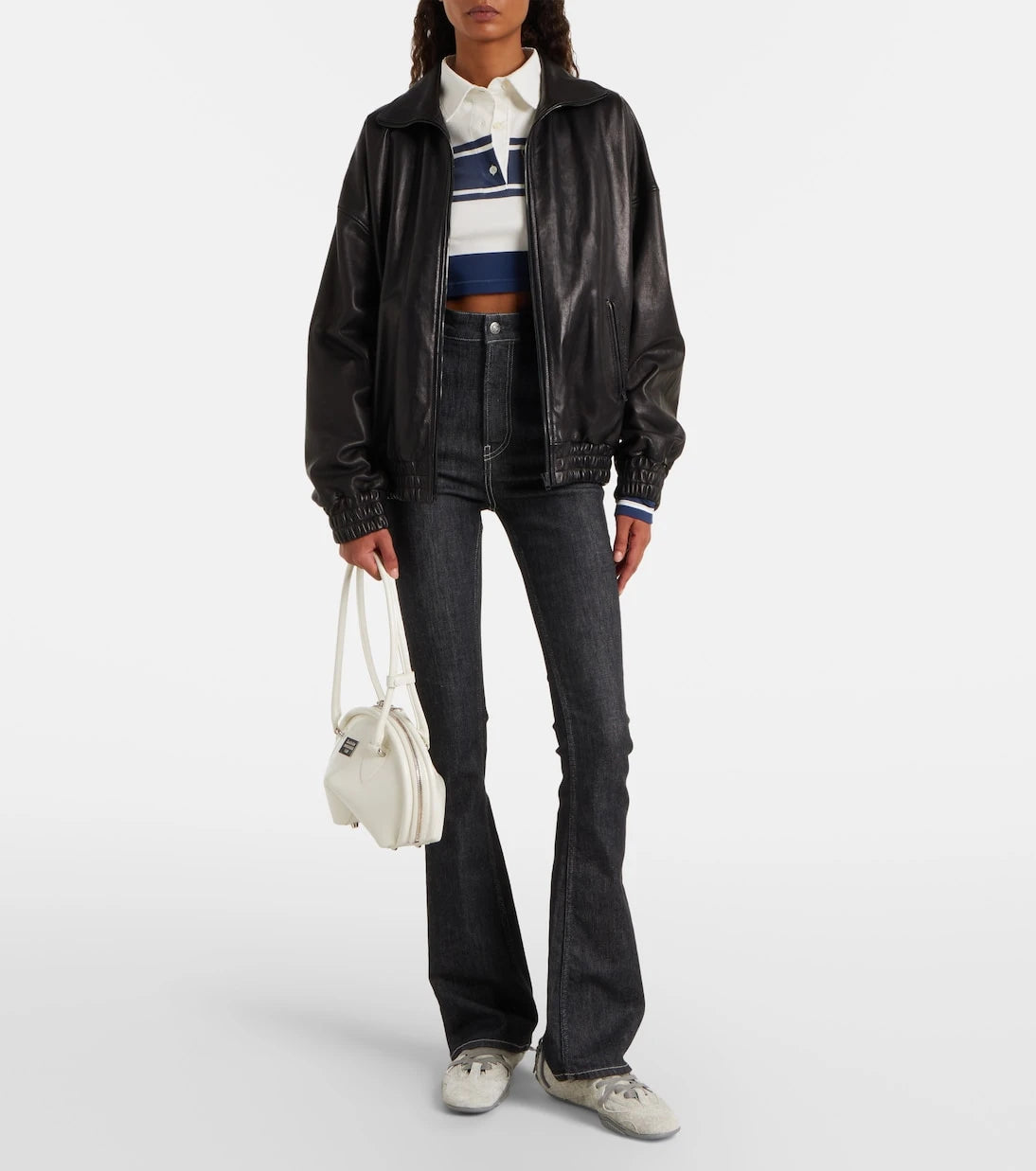 Acne Studios - بنطلون جينز واسع بخصر مرتفع