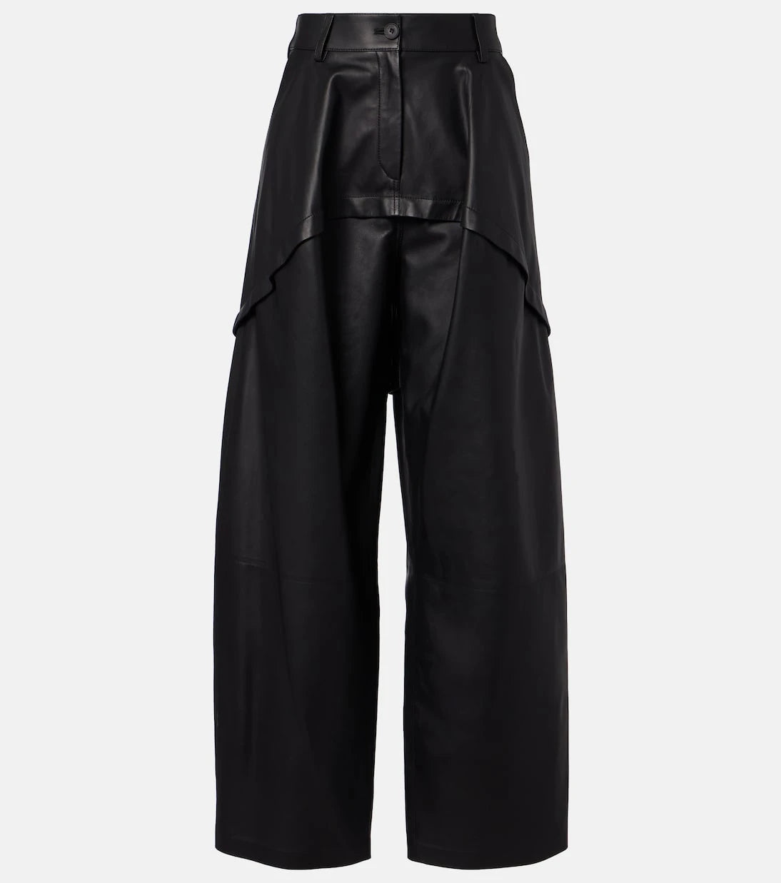 Loewe - Paneled leather wide-leg pants