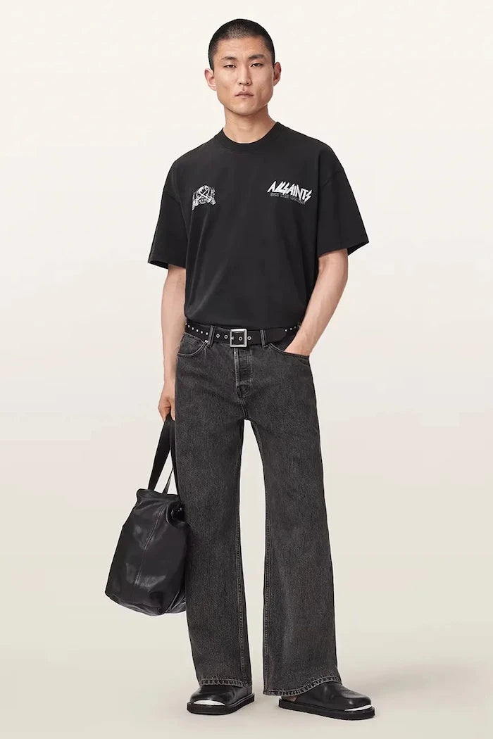 AllSaints erkek pamuklu tişört CHROMIUM