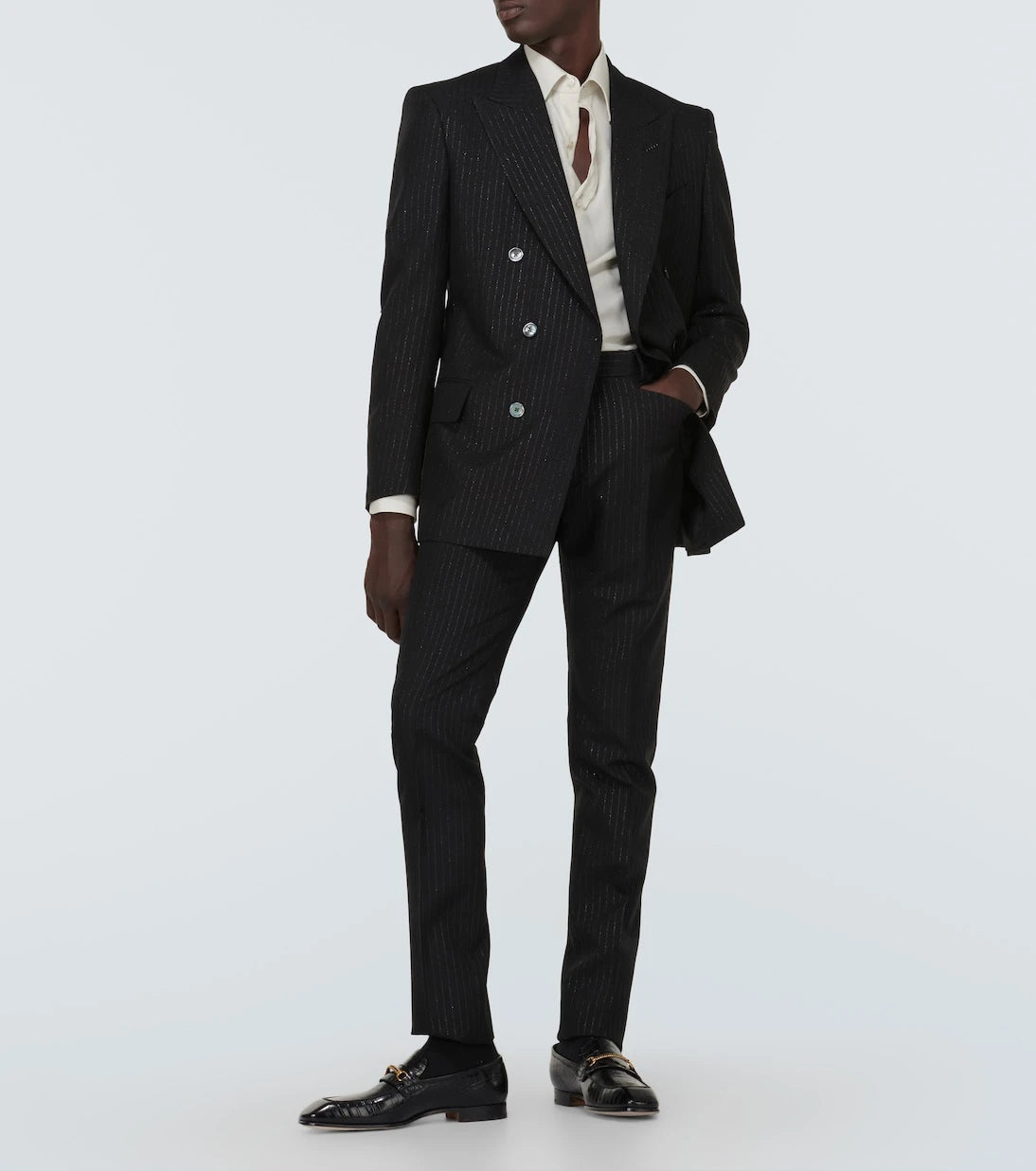 Tom Ford - Atticus striped mohair-blend jacquard slim pants
