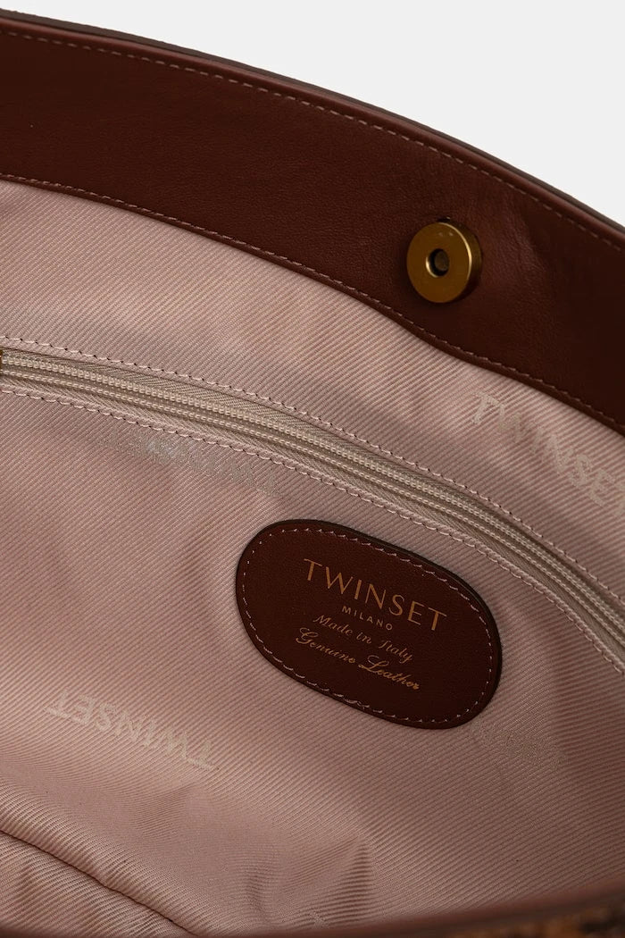 Twinset süet kadın hobo çanta