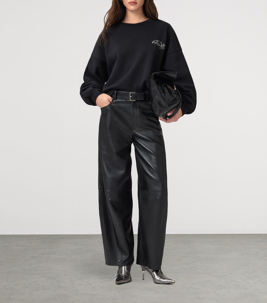 AllSaints Black Reel Print Lila Sweatshirt