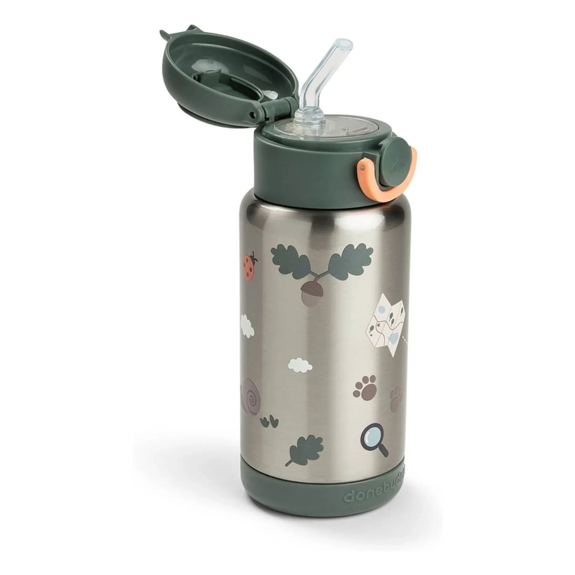 Done by deer - Trails insulated water bottle | Dark green