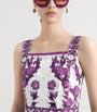 Dolce & Gabbana Multi Cotton Majolica Print Mini Dress