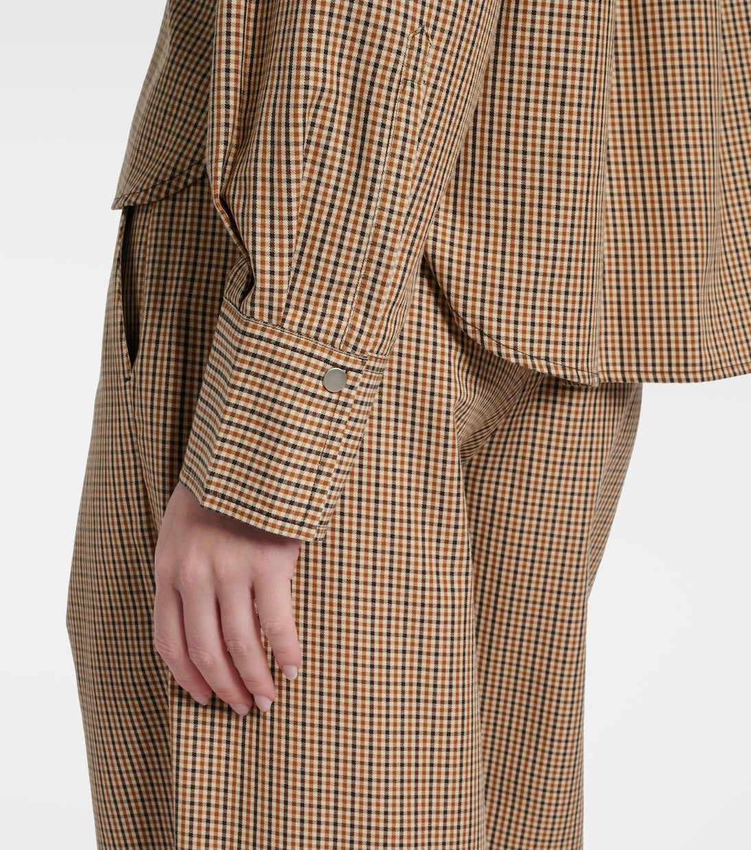 Vince - Checked cotton-blend shirt