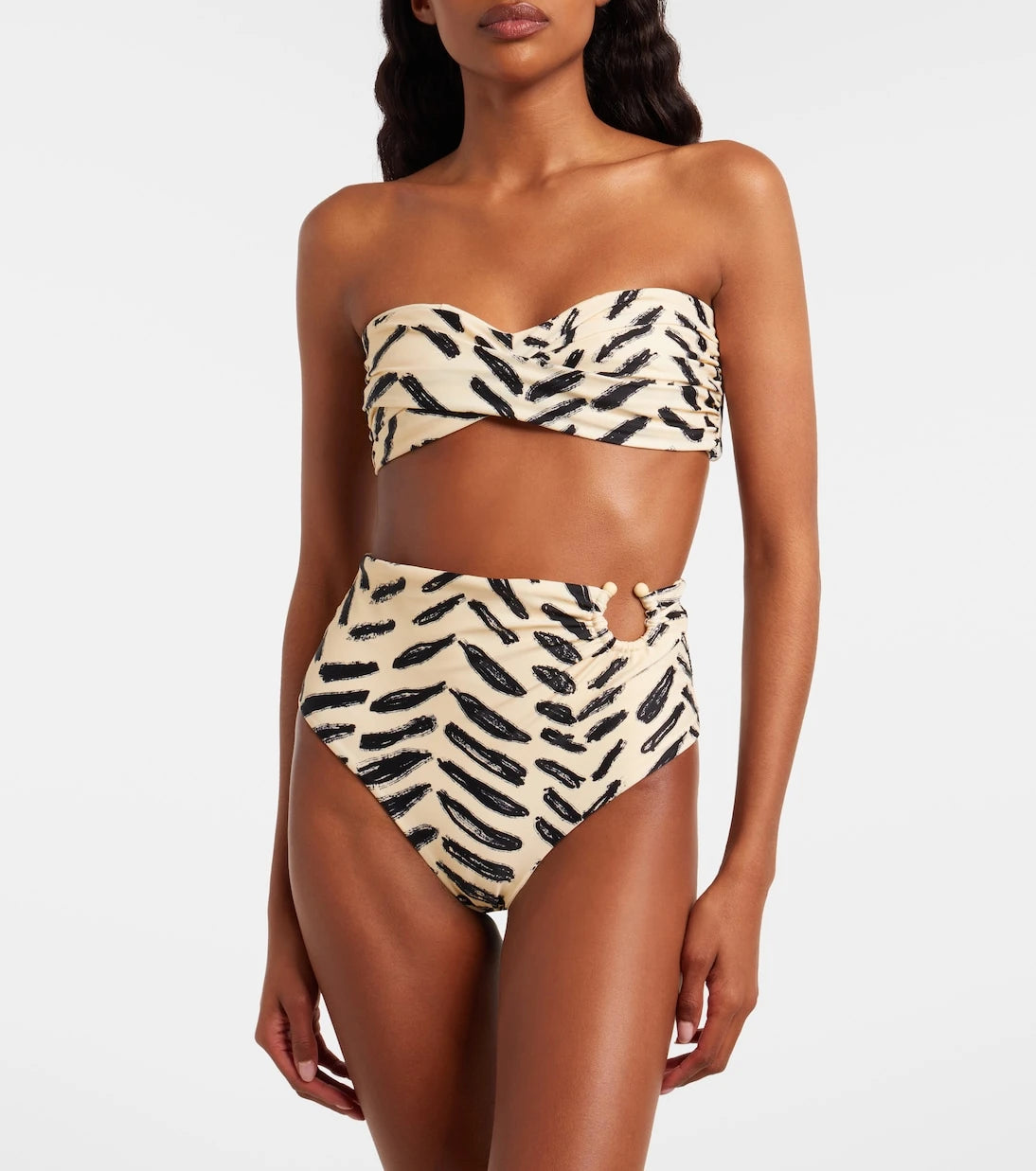Johanna Ortiz - Printed bandeau bikini top