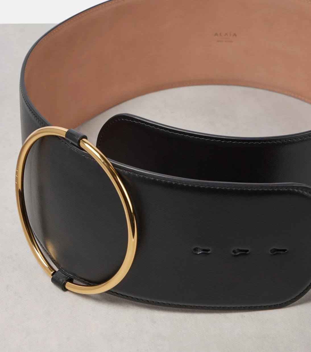 Alaïa - Ring leather belt