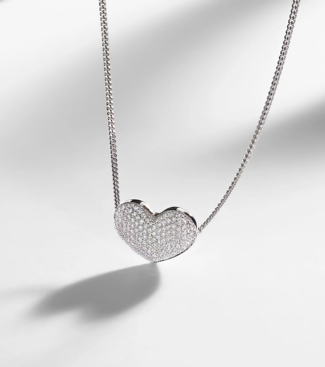 Eéra - Heart 18kt white gold necklace with diamonds