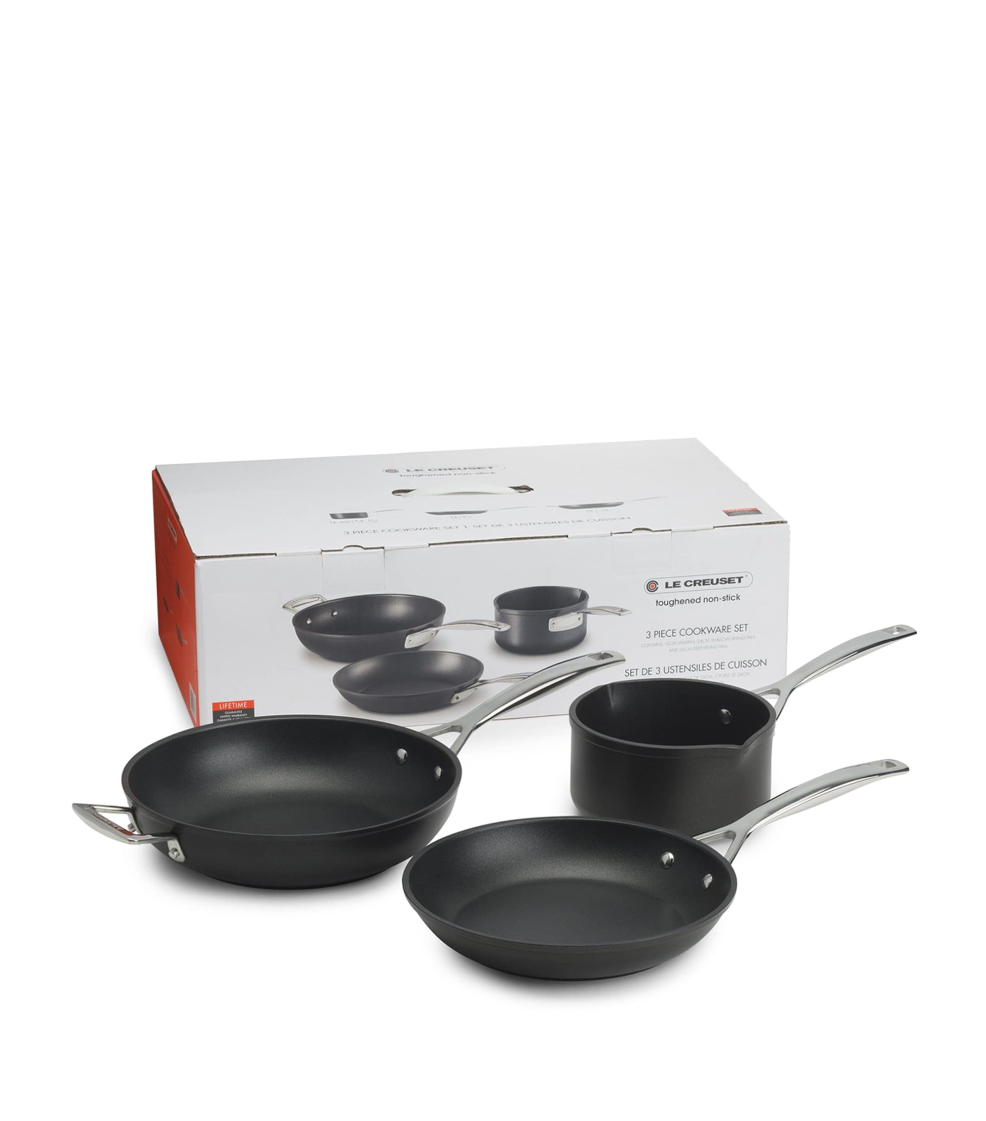 Toughened Non-Stick Pan (Set Of 3)
