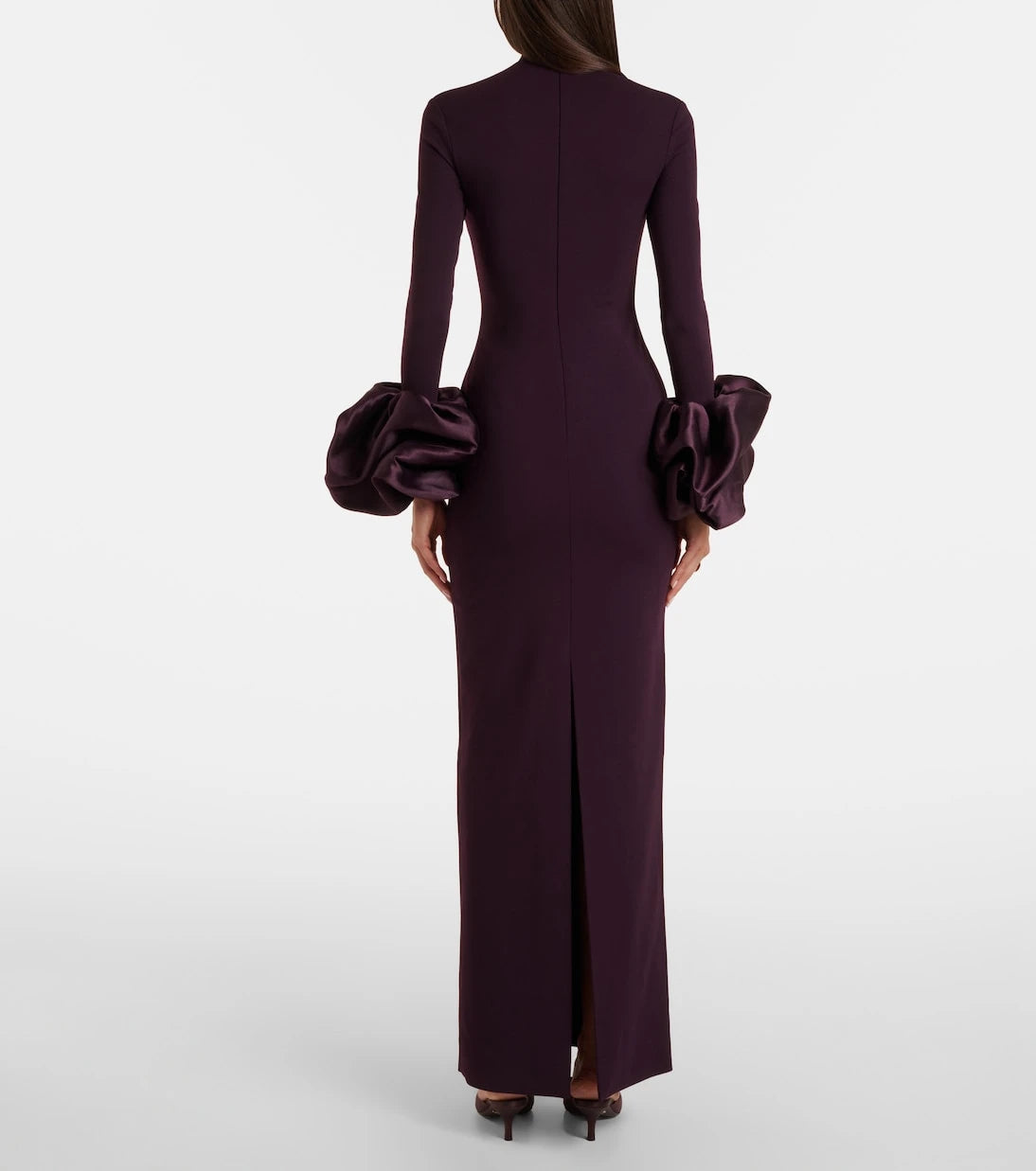 Solace London - Viviana satin-trimmed gown