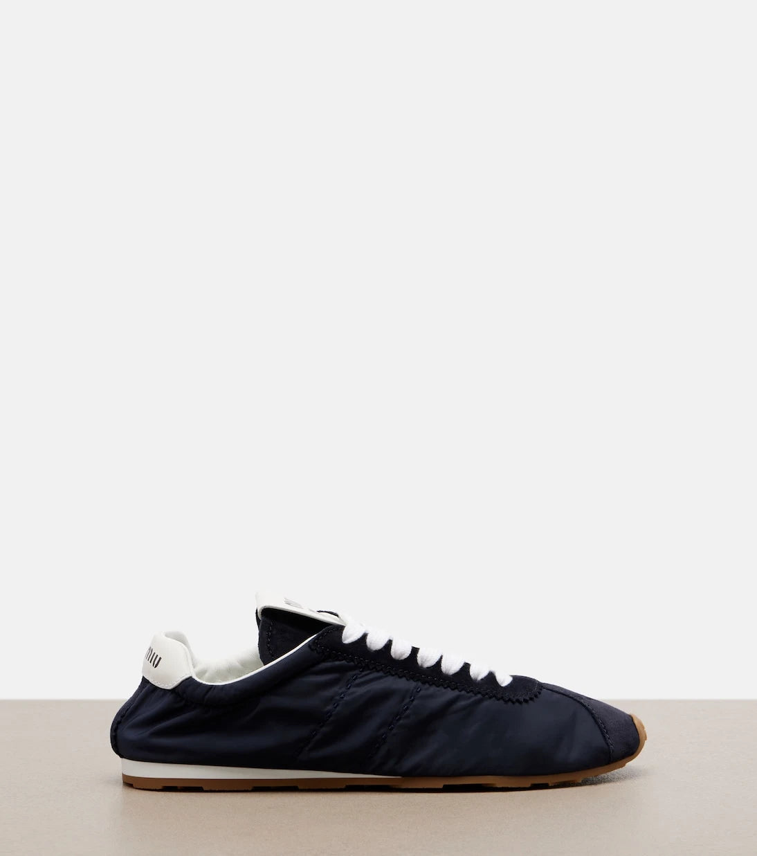 Miu Miu - Plume suede-trimmed sneakers
