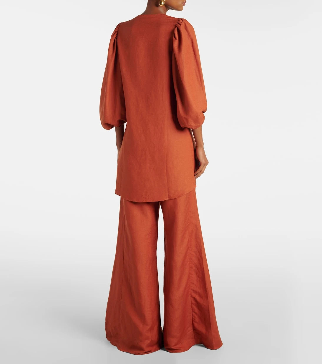 Adriana Degreas - Solid linen-blend shirt