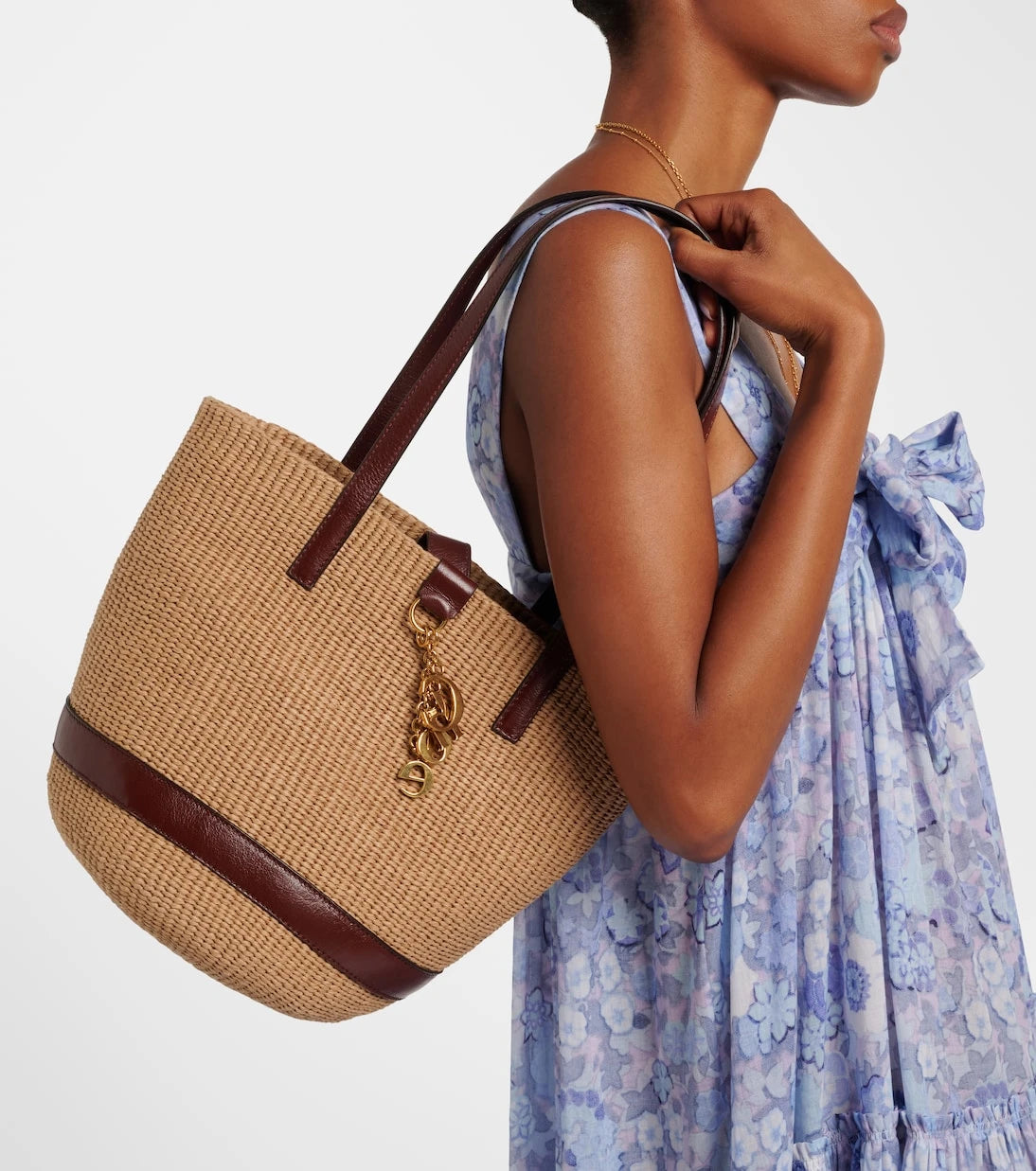 Chloé - Medium leather-trimmed basket bag