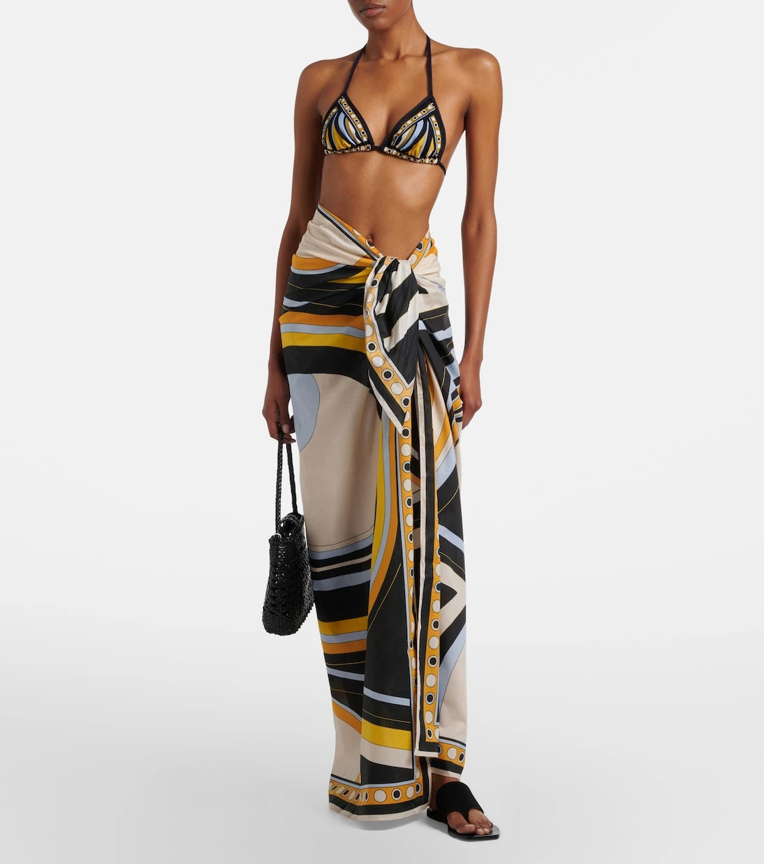 La DoubleJ - Printed cotton beach cover-up