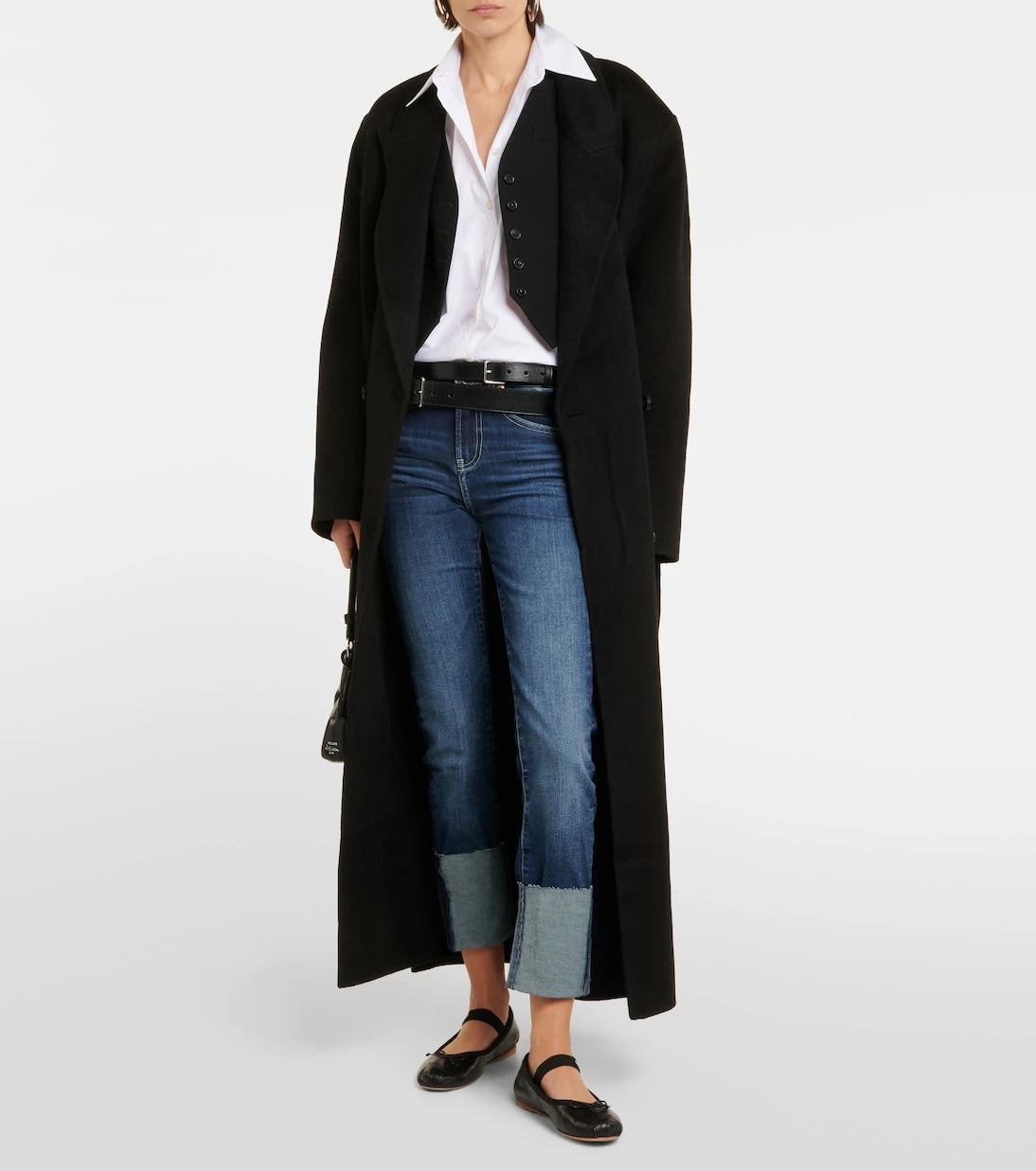 AG Jeans - بنطلون جينز سليم بقصة "جيرل فريند" وخصر متوسط الارتفاع