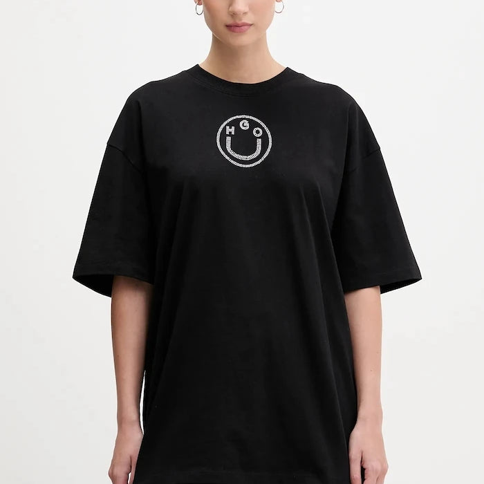 Памучна тениска Hugo Blue Oversized _Tee_B_9
