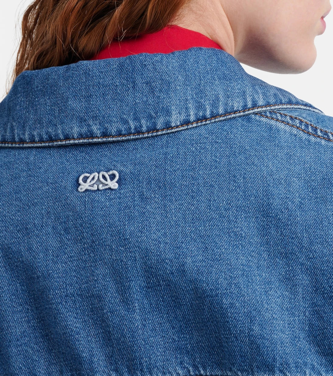 Loewe - Gathered denim jacket