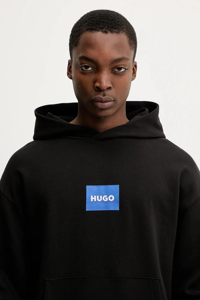 HUGO Blue erkek pamuklu kapüşonlu sweatshirt Nayohood